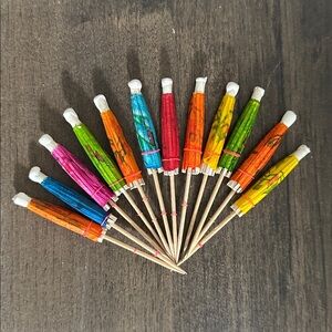 Vintage 1970s Drink Umbrellas • UNUSED • Q(12)
